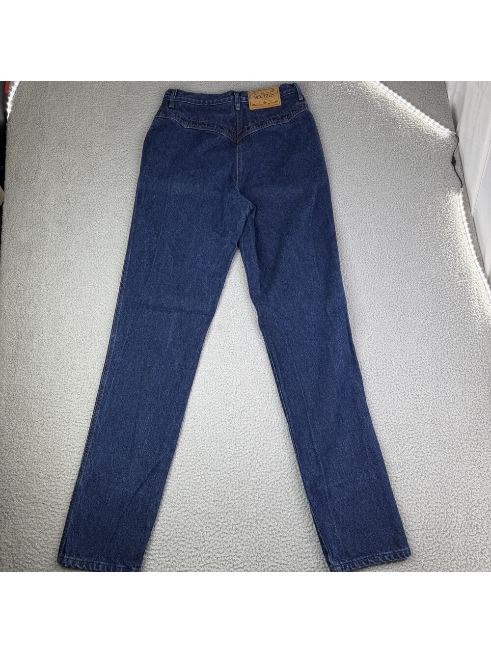 Vtg Rockies Denim Jeans Women's 14L (30x36) Front Yoke Bare Back Dark Wash
